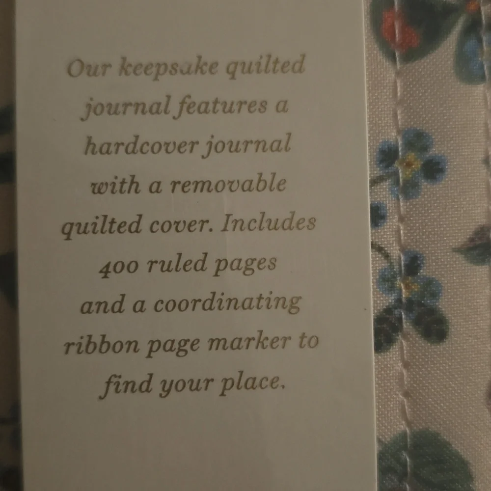 ♥️BUY 5 GET 3 FREE  Rifle Paper Co. Quilted Gracie Journal, Retail $42.00 USD